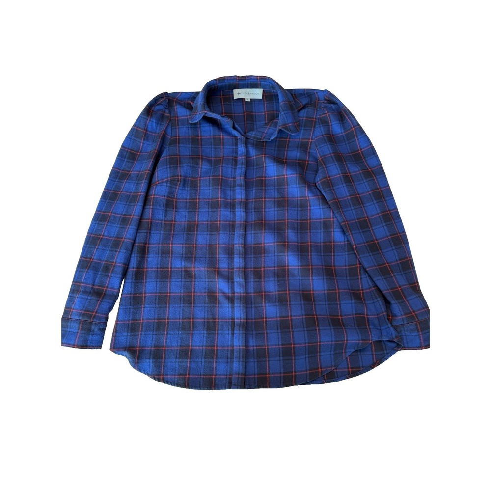 Tuckernuck Women's Size Small Flannel Plaid Button Up Shirt‎